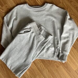 Royce Brand Heather Gray Women's sweatshirt and wide leg pants. Matching set.